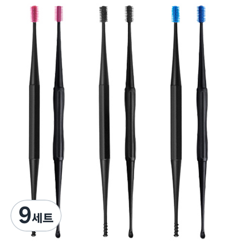 에이팀 실리콘 양면 귀이개 2종 세트 랜덤발송, 9세트