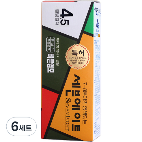 동성제약 세븐에이트 새치 염색약, 4.5호 금빛갈색, 6개