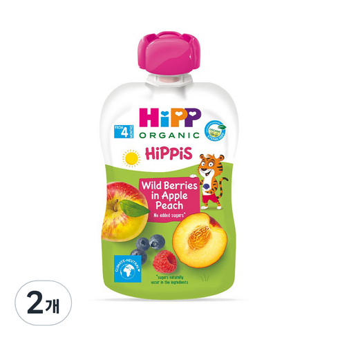 힙 와일드베리 인 애플피치 이유식, 와일드베리 + 애플 + 피치 혼합맛, 100g, 2개