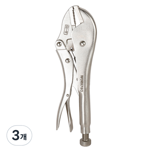 워크프로 바이스그립 직선형 250mm WP231054, 3개