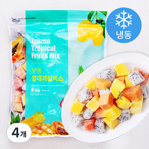 맥그로우앤마리 베트남산 열대과일믹스 (냉동), 1kg, 4개