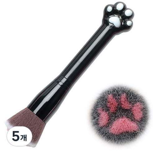 고양이 발바닥 더스트 브러쉬, 5개, KN-B3045