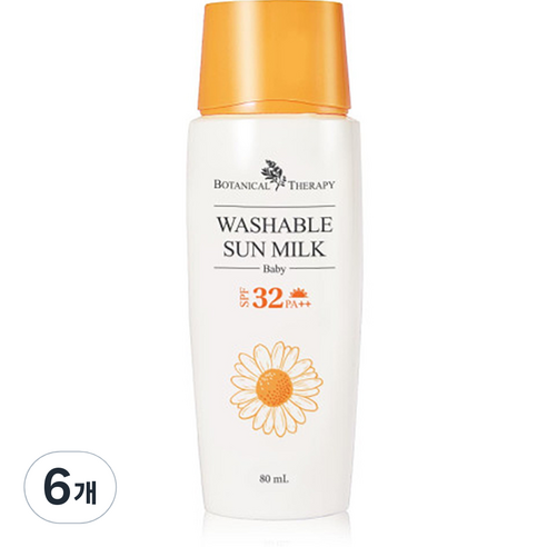 보타니컬테라피 베이비 워셔블 썬밀크80ml, 80ml, 6개