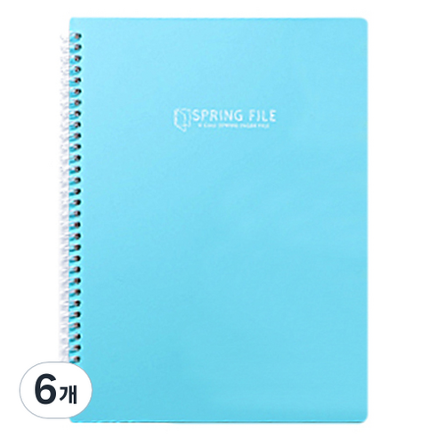 모닝글로리 K컬러 스프링 클리어화일 40P, 민트, 6개
