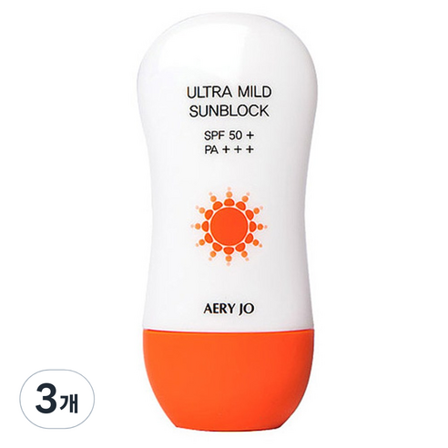 애리조 울트라 마일드 선블럭 SPF50+ / PA+++, 50ml, 3개