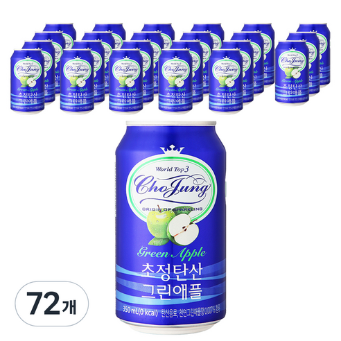 초정탄산 그린애플, 350ml, 72개