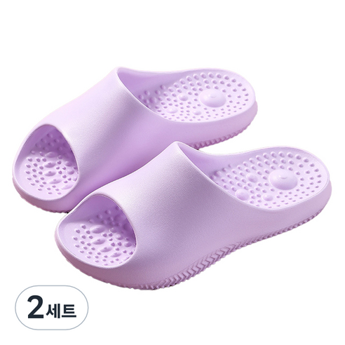 언헤브 스타일리쉬 지압 슬리퍼 세트 250, 05 퍼플, 2세트