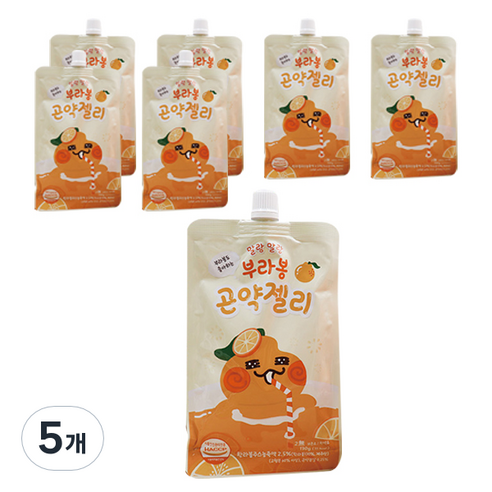 제주애퐁당 부라봉 곤약젤리 7p, 910g, 5개