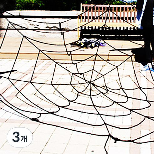 [할로윈장식] 빅 자이언트 거미줄 3.6미터, 블랙, 3개