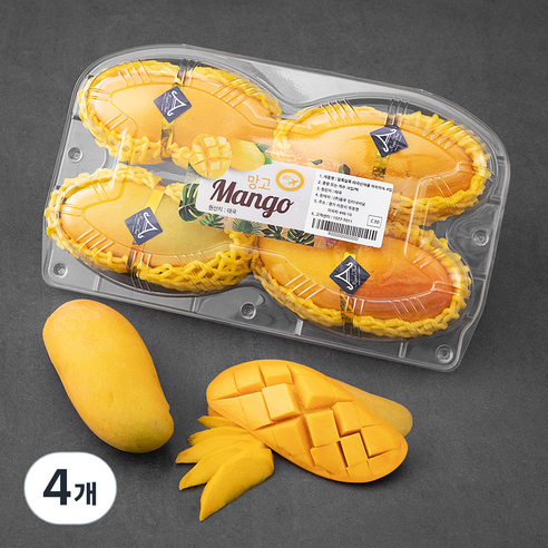 더달 알록달록 태국산 마하차녹망고, 1.12kg, 4개