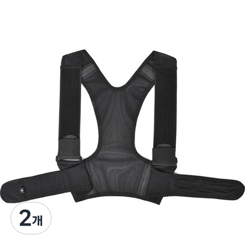 나음다름 허리 바른자세 성인 벨트 S 블랙, 2개