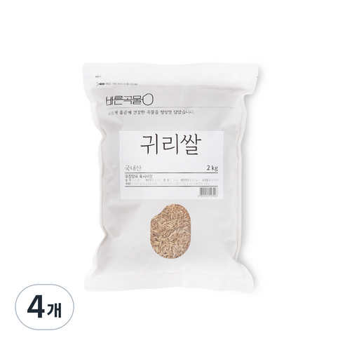 바른곡물 귀리쌀, 2kg, 4개