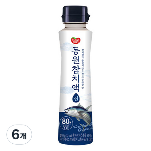 동원 참치액 진, 240g, 6개