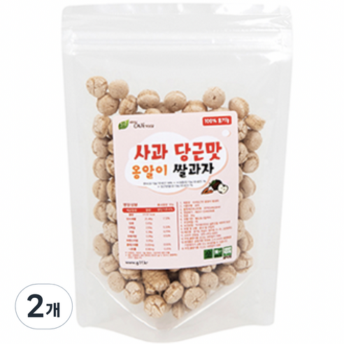 그린원푸드 유기농 옹알이 유아 쌀과자, 혼합맛(사과/당근), 30g, 2개