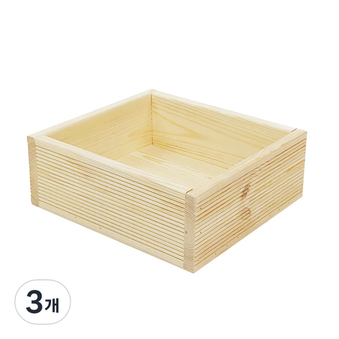 아키아 네이쳐 원목 수납박스 27 높이 4.5cm, 3개