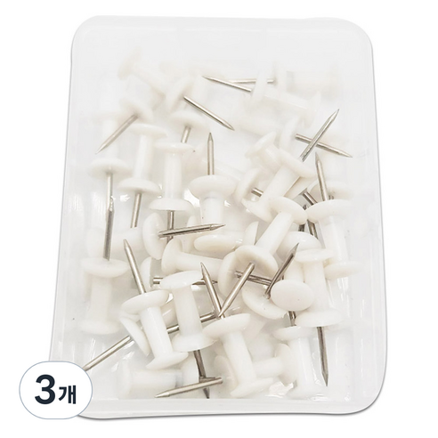 마다꾸미 압정 화이트, 3개, 30개입