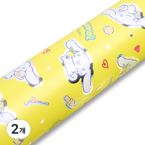 좋은기븐 산리오 메탈포장지 53cm X 12m, 옐로우, 2개