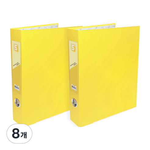 투코비 도노 D링 바인더 3공 A4 5cm, 노랑, 8개