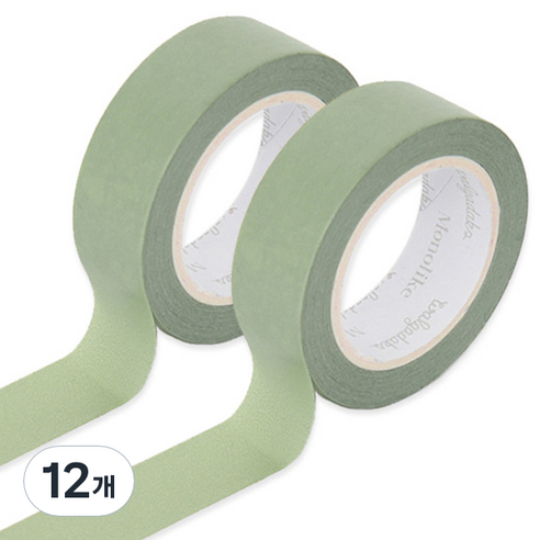 모노라이크 아르떼 마스킹 테이프, 517 Green lawn,, 12개