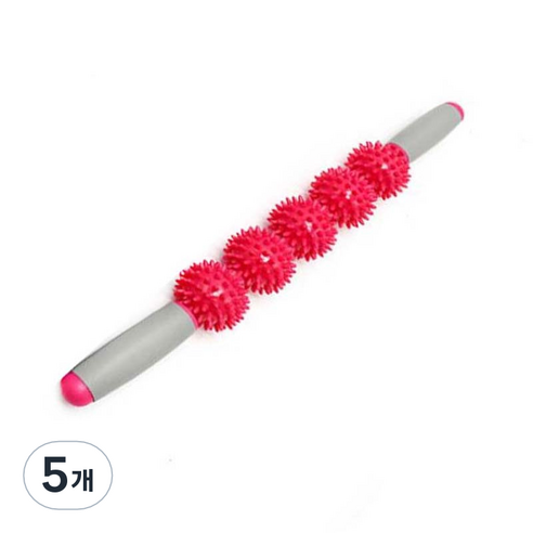 민민월드 5단 지압 마사지바, 레드, 5개
