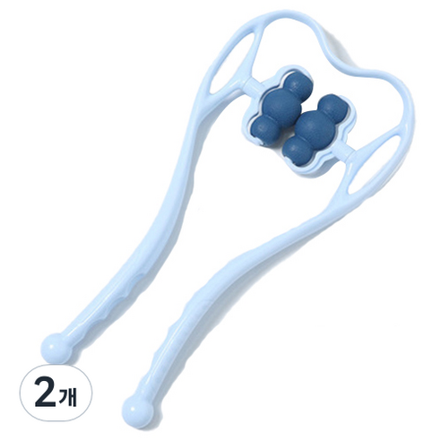 PDS리빙 사무직 필수템 경추 목 마사지 핸드 클램프 수동 마사지기, B블루, 2개
