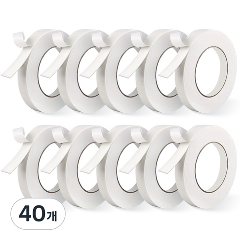 아뜰라임 다용도 스폰지 초강력 접착 폼 양면 테이프 2cm x 3m, 혼합색상, 40개