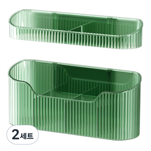 보나라온 무타공 반투명 우산꽂이 4구 세트, 01 그린, 2세트