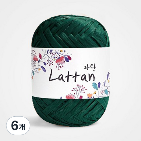 yarna 라탄 라피아 뜨개실 40g, 34번 반유광, 6개