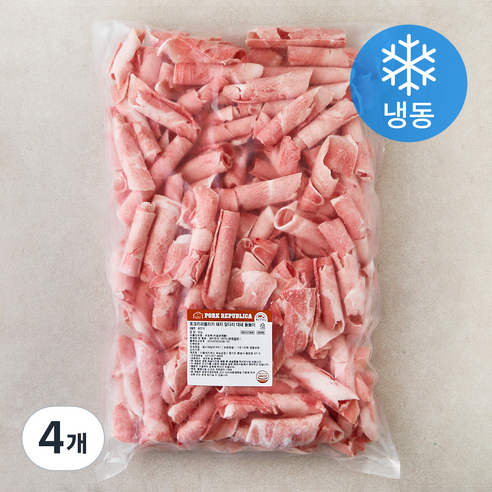 포크리퍼블리카 돼지 앞다리 대패 돌돌이 (냉동), 4개, 3kg
