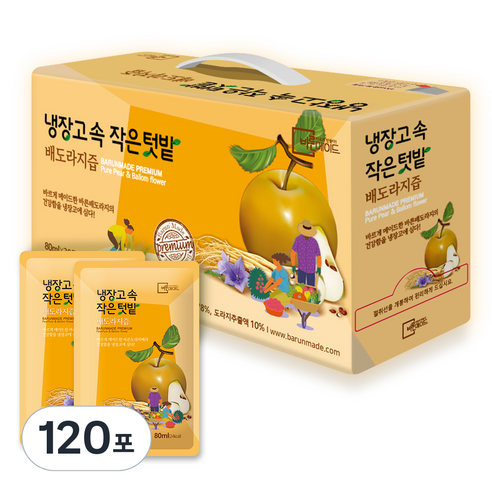 냉장고 속 작은 텃밭 배도라지즙, 2.4L, 4개