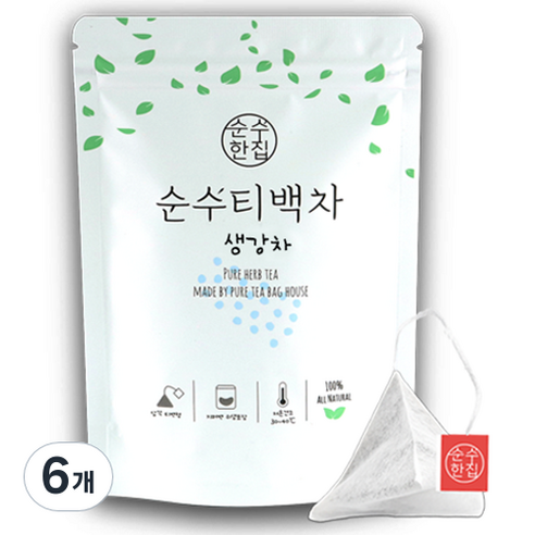 순수한집 생강차 티백, 1g, 10개입, 6개