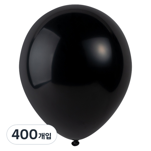 파티팡 풍선 라운드 30cm, 블랙, 400개입