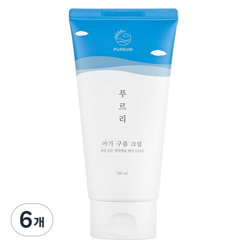 푸르리 아기 구름 크림, 160ml, 6개
