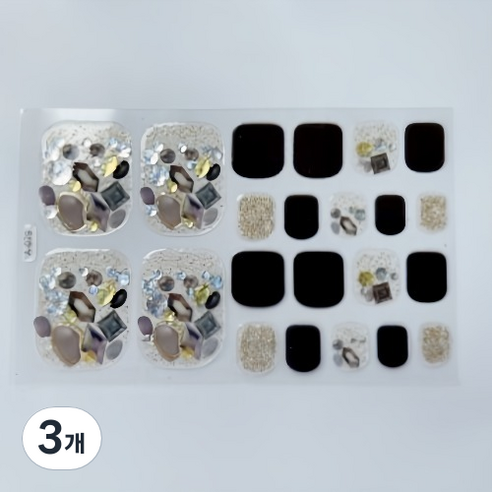 블루코지 패디팁 스티커 대비 발꾸미기, 3개, Type 14