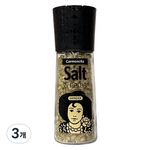 카르멘시타 씨솔트 위드 허브 그라인더, 89g, 3개