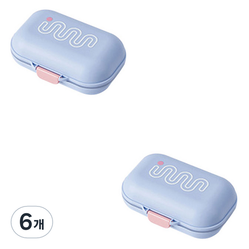 더자카 비비드톤 휴대용 비누케이스, 비비드 블루, 6개