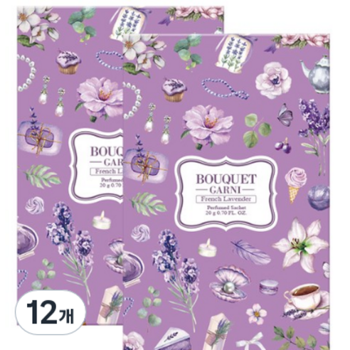 부케가르니 퍼퓸드 샤쉐 프렌치라벤더, 20g, 12개, 꽃향