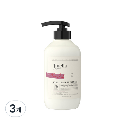 제이멜라 인 프랑스 시그니처 로즈 스웨이드 헤어 트리트먼트, 3개, 500ml