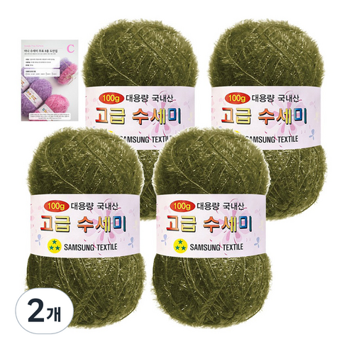 야나 대용량 수세미 100g x 4p + C 인쇄도안 8종 세트, 138 카키, 2개