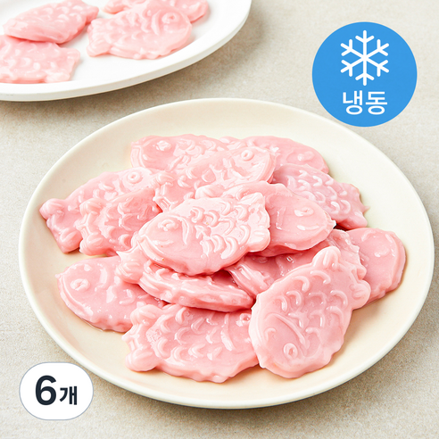 키친고메 굳지않는 딸기 붕어떡 (냉동), 500g, 6개