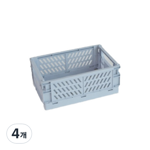 파스텔톤 다용도 폴딩 박스, 블루, 4개