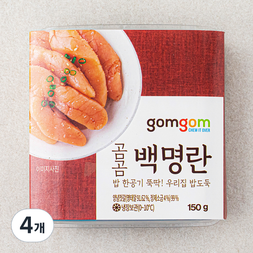 곰곰 백명란, 150g, 4개