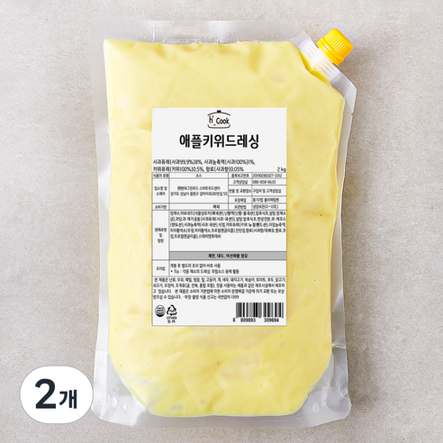 hcook 애플키위 드레싱, 2kg, 2개