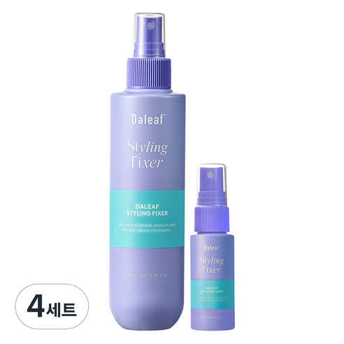 달리프 글램 볼륨 스타일링 헤어 픽서 200ml + 휴대용 미니 헤어 픽서 30ml 세트, 4개
