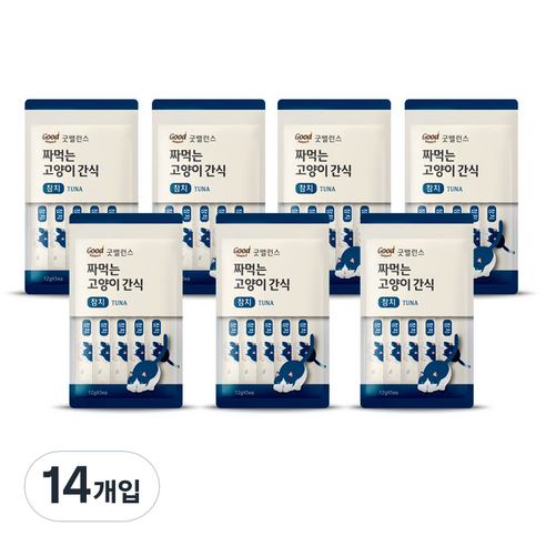 굿밸런스 참치 건식 고양이 간식, 짜먹는 형태, 12g x 14개입 
고양이 간식