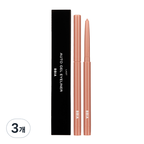 삐아 라스트 오토 젤 아이라이너 0.3g, 07 로즈번, 3개