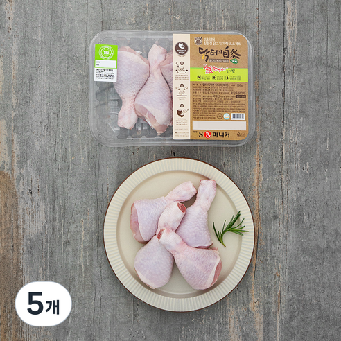 마니커 닭터의자연 무항생제 인증 1등급 닭다리 북채 (냉장), 500g, 5개