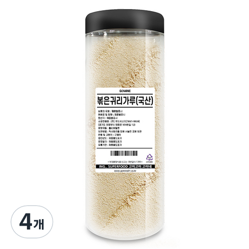볶은 귀리가루 용기, 500g, 4개