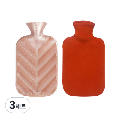 파쉬 3D 메탈 핫팩 물주머니 2L 랜덤 발송 + 도톰폴리커버 오렌지, 3세트