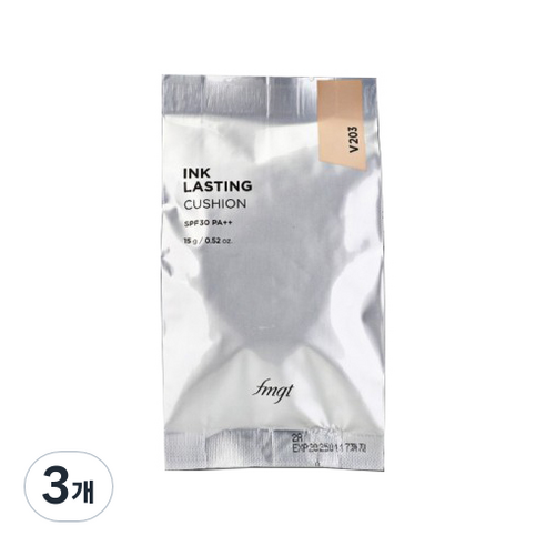 더페이스샵 잉크래스팅 쿠션 파운데이션 리필 15g, V203 내추럴베이지, 3개